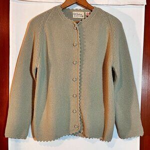 Vintage Japan Acrylic Cottage Sweater Cardigan S/M